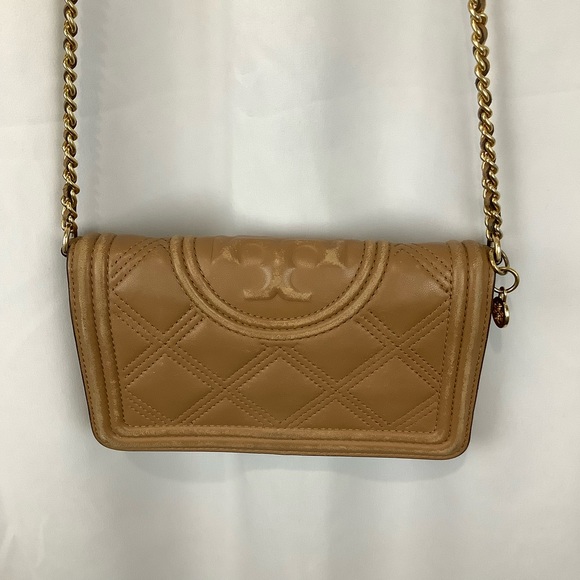 Tory Burch Quilted Leather Fleming Soft Wallet on Chain Bag - Picture 3 of 16